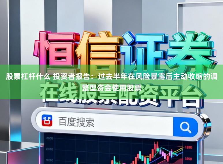 股票杠杆什么 投资者报告：过去半年在风险暴露后主动收缩的调整型资金使用股票